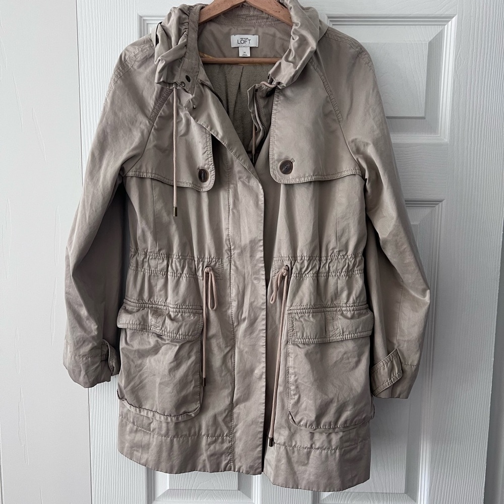 LOFT Beige Utility Jacket